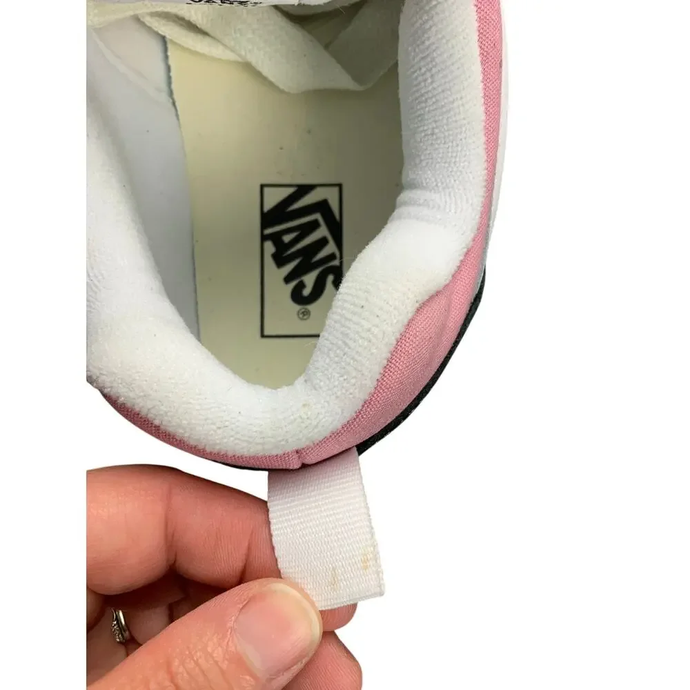 Vans Old Skool Shoes Mens 9.5 Womens 11 Pink Black White Sneakers NWOT *see pics